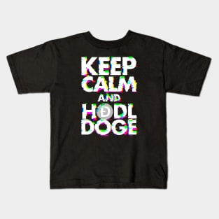 Keep calm and hodl doge Kids T-Shirt